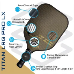 Titan LRG Pro Hyperweave LX Paddle -Pickleball Store PL600 9 57416.1663784823