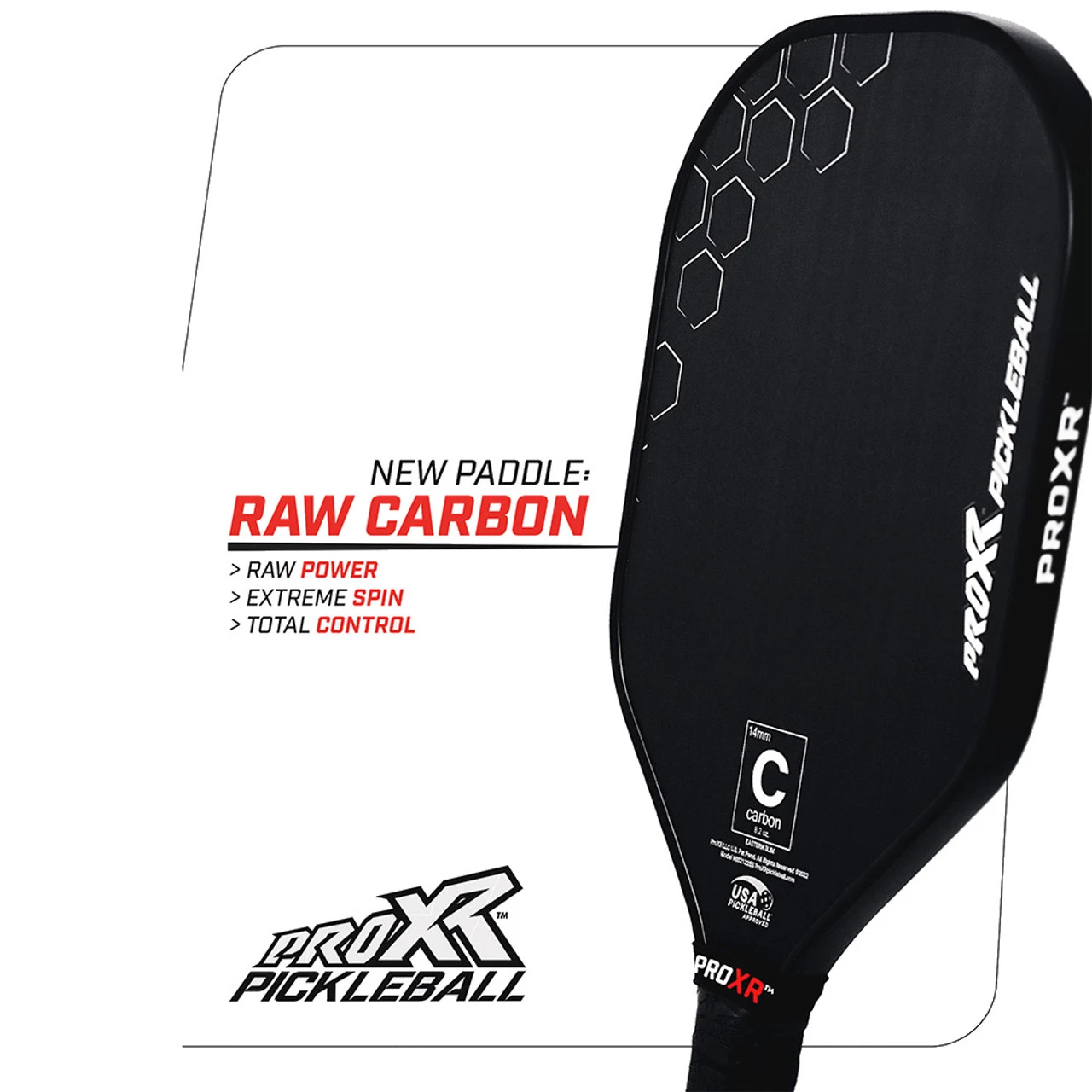 ProXR Raw Carbon 16 Pickleball Paddle 6 ProXR Raw Carbon 16 Pickleball Paddle - Image 6