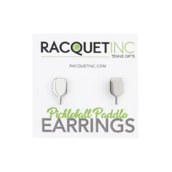 Silver Pickleball Paddle Earrings