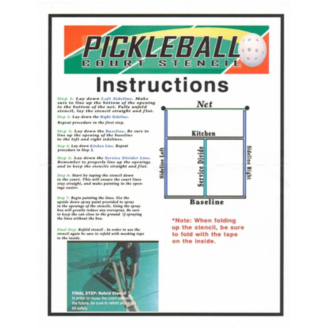 Pickleball Court Stencil 4 Pickleball Court Stencil - Image 4