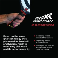 ProXR "The Story" Lefty 16 Pickleball Paddle 21 ProXR "The Story" Lefty 16 Pickleball Paddle -Pickleball Store XR 23 Angled Handle Infographic 1000 49838.1676064974
