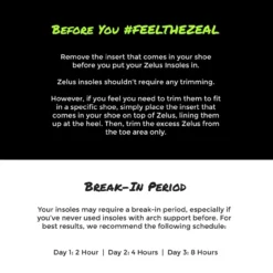 Zelus Olympus PRO Arch Support Insoles -Pickleball Store ZEL105 8 03860.1663784782